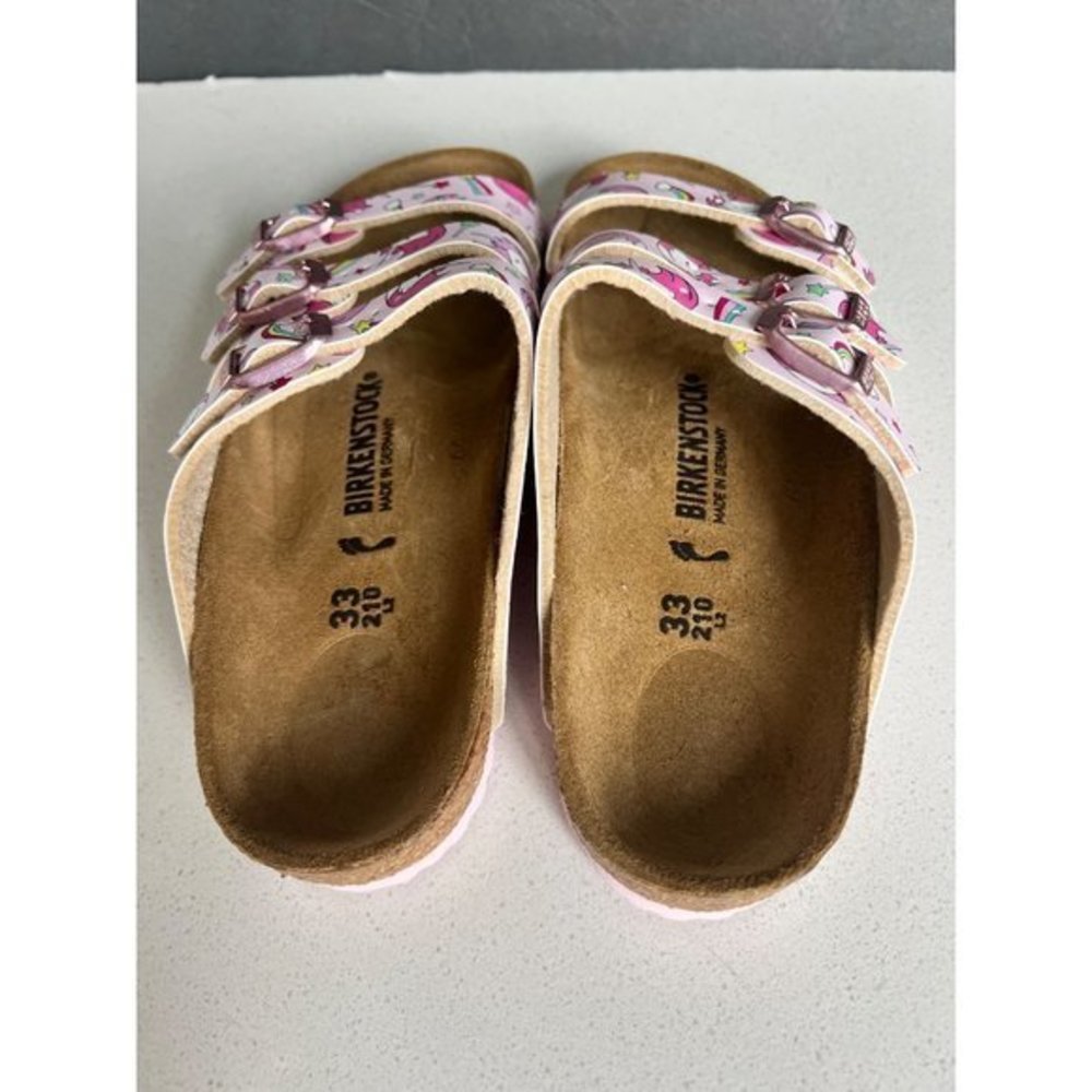 NEW BIRKENSTOCK Florida Kids Birko-Flor FLOWER SLIDE SANDALS SIZE 33 - Picture 5 of 8